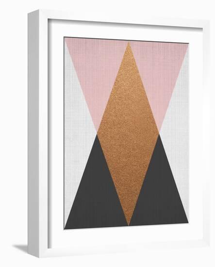 Geometric Pink Bronze-LILA X LOLA-Framed Art Print