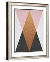 Geometric Pink Bronze-LILA X LOLA-Framed Art Print