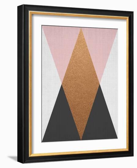 Geometric Pink Bronze-LILA X LOLA-Framed Art Print