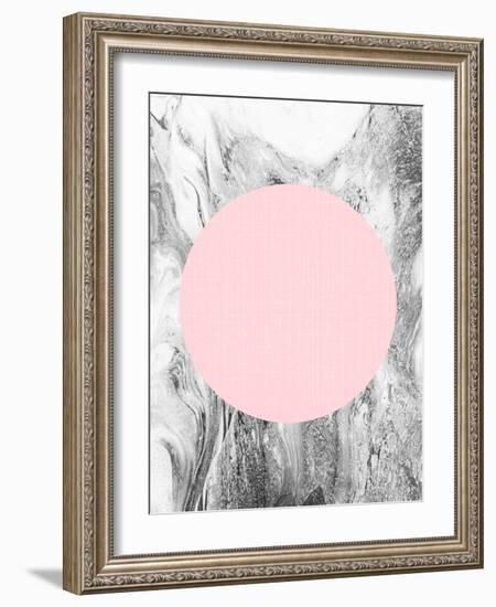 Geometric Pink Grey-LILA X LOLA-Framed Art Print