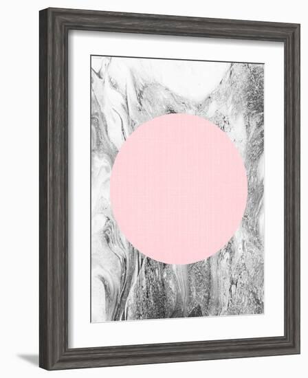 Geometric Pink Grey-LILA X LOLA-Framed Art Print