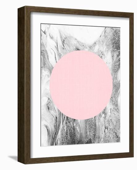 Geometric Pink Grey-LILA X LOLA-Framed Art Print