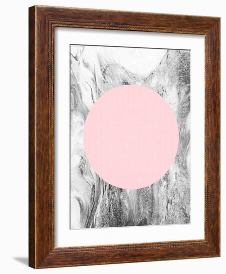 Geometric Pink Grey-LILA X LOLA-Framed Art Print