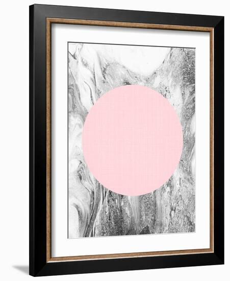 Geometric Pink Grey-LILA X LOLA-Framed Art Print