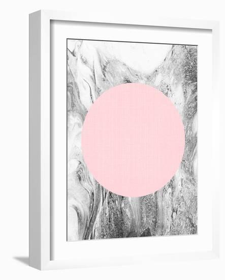 Geometric Pink Grey-LILA X LOLA-Framed Art Print