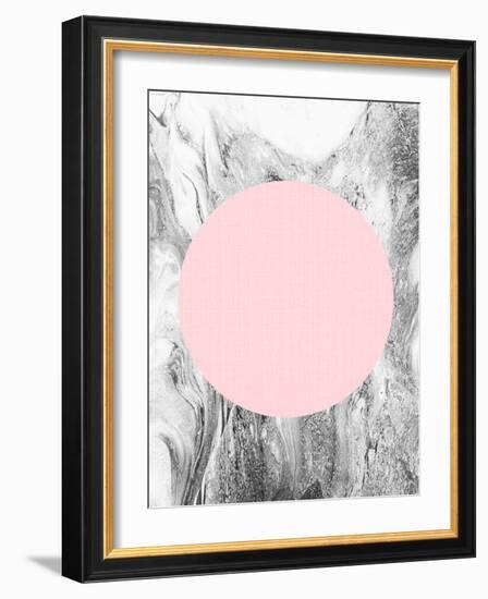 Geometric Pink Grey-LILA X LOLA-Framed Art Print