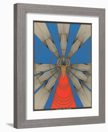 Geometric Representation of Kether, the Crown-null-Framed Art Print