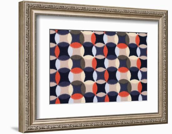 Geometric Retro Pattern Textile-felker-Framed Photographic Print