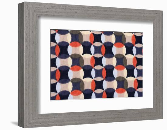 Geometric Retro Pattern Textile-felker-Framed Photographic Print