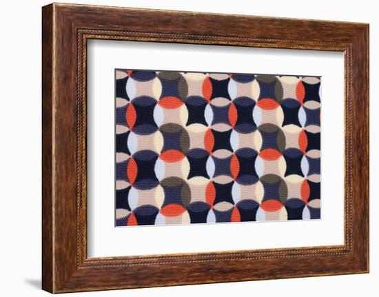 Geometric Retro Pattern Textile-felker-Framed Photographic Print