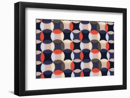 Geometric Retro Pattern Textile-felker-Framed Photographic Print