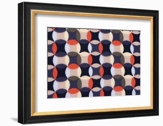 Geometric Retro Pattern Textile-felker-Framed Photographic Print