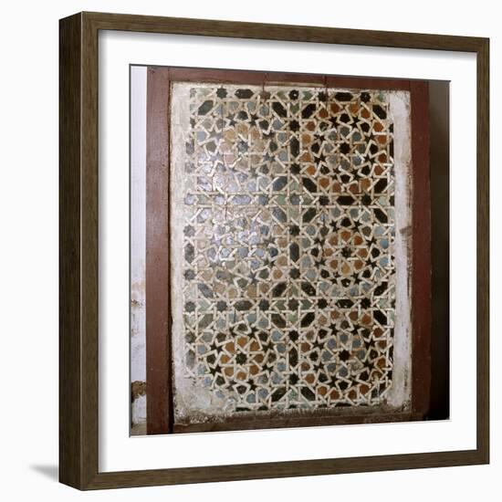 Geometric tile mosaic from the now destroyed madrasa founded by the Ziyanid sultan Abu Tashfin-Werner Forman-Framed Giclee Print