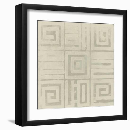 Geometric Tone on Tone III Dark-Kathrine Lovell-Framed Art Print