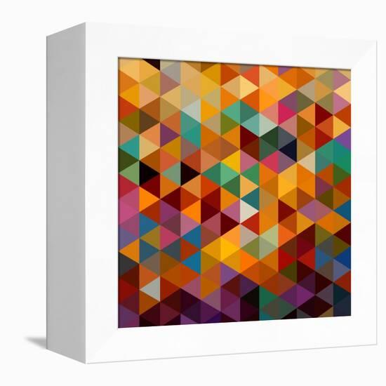 Geometric Triangle Pattern-cienpies-Framed Stretched Canvas