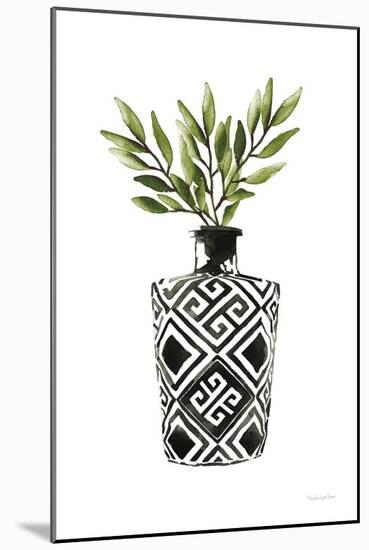 Geometric Vases III Green-Mercedes Lopez Charro-Mounted Art Print