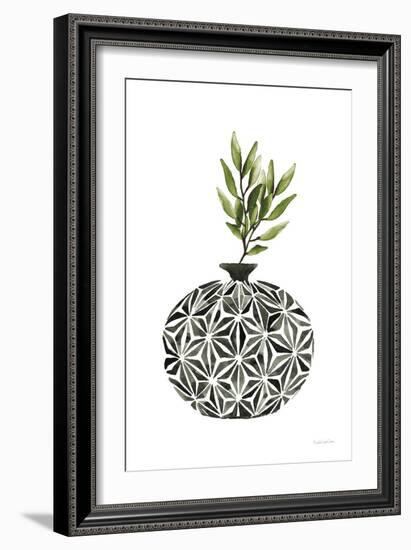 Geometric Vases IV Green-Mercedes Lopez Charro-Framed Art Print