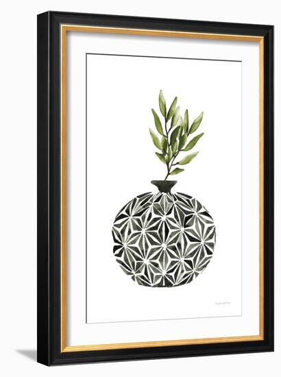 Geometric Vases IV Green-Mercedes Lopez Charro-Framed Art Print