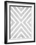 Geometric White Grey-LILA X LOLA-Framed Art Print