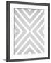 Geometric White Grey-LILA X LOLA-Framed Art Print