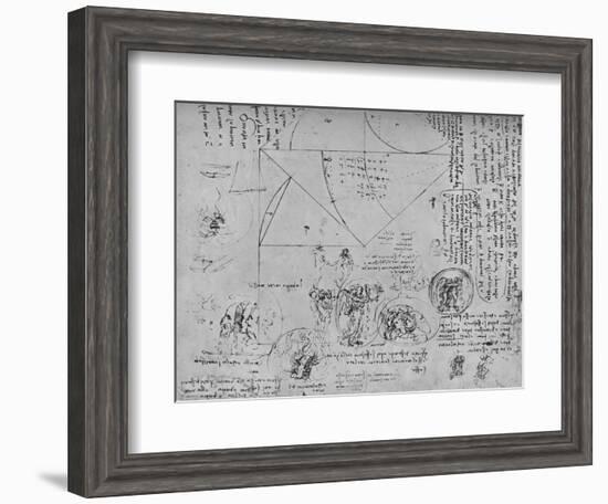 'Geometrical Figures and Designs for Allegorical Representations', c1480 (1945)-Leonardo Da Vinci-Framed Giclee Print