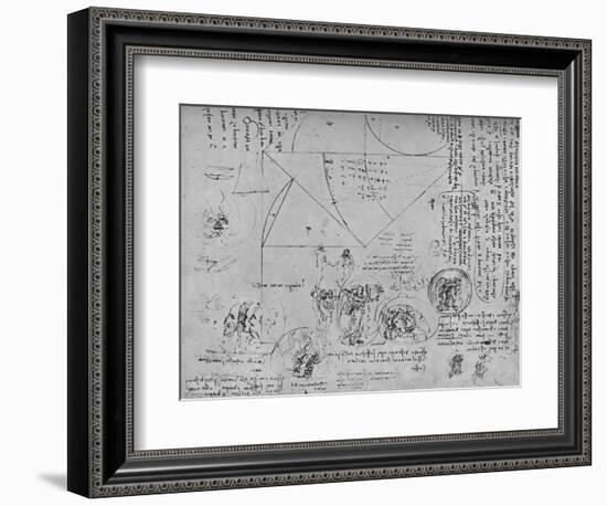 'Geometrical Figures and Designs for Allegorical Representations', c1480 (1945)-Leonardo Da Vinci-Framed Giclee Print