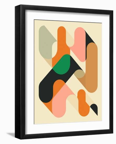 Geometrics 1-Jazzberry Blue-Framed Giclee Print