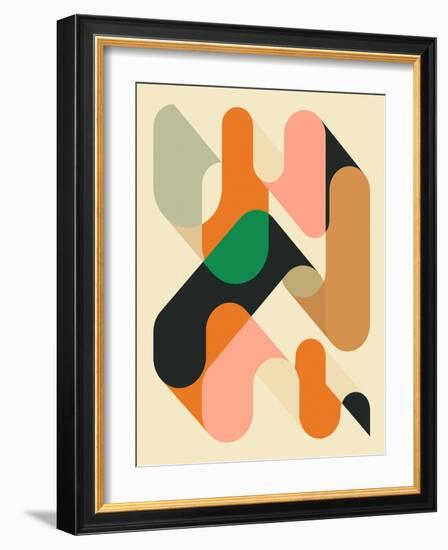 Geometrics 1-Jazzberry Blue-Framed Giclee Print