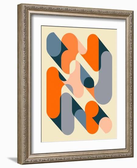 Geometrics 2-Jazzberry Blue-Framed Giclee Print