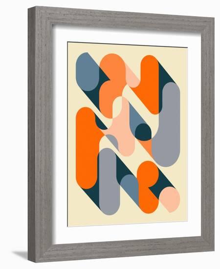 Geometrics 2-Jazzberry Blue-Framed Giclee Print