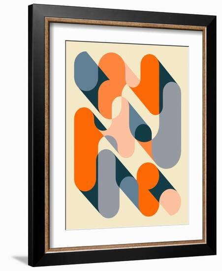 Geometrics 2-Jazzberry Blue-Framed Giclee Print