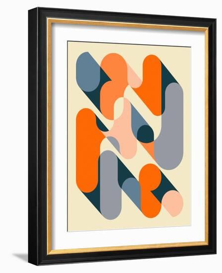 Geometrics 2-Jazzberry Blue-Framed Giclee Print