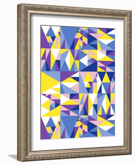 Geometrics Blue-Josefina Baumann-Framed Giclee Print