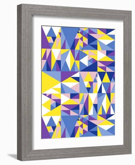 Geometrics Blue-Josefina Baumann-Framed Giclee Print