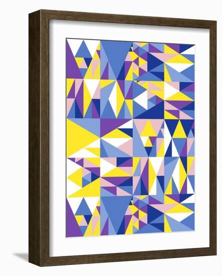 Geometrics Blue-Josefina Baumann-Framed Giclee Print