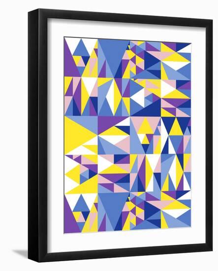 Geometrics Blue-Josefina Baumann-Framed Giclee Print