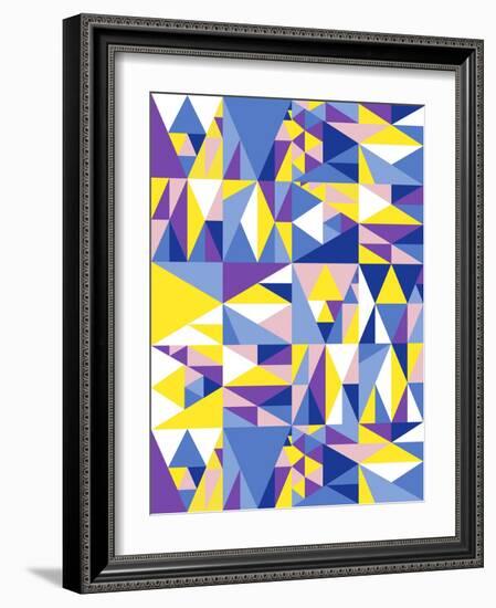 Geometrics Blue-Josefina Baumann-Framed Giclee Print