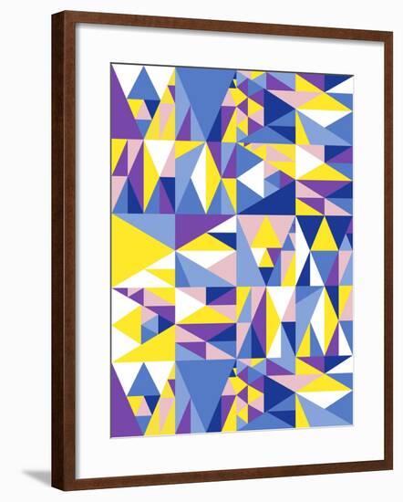 Geometrics Blue-Josefina Baumann-Framed Giclee Print