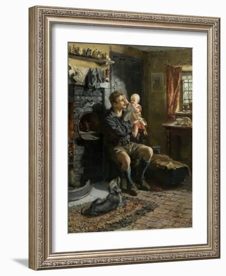 Geordie Haa'D the Bairn, 1890-Ralph Hedley-Framed Giclee Print