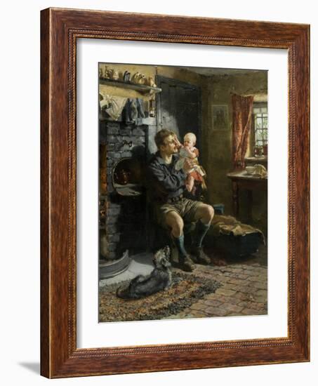 Geordie Haa'D the Bairn, 1890-Ralph Hedley-Framed Giclee Print