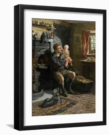 Geordie Haa'D the Bairn, 1890-Ralph Hedley-Framed Giclee Print