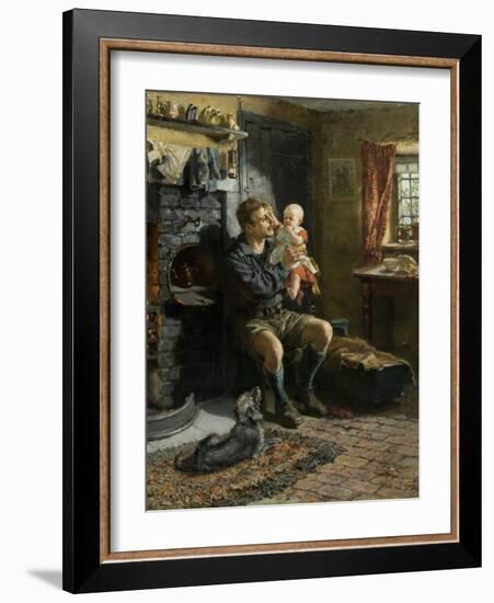 Geordie Haa'D the Bairn, 1890-Ralph Hedley-Framed Giclee Print