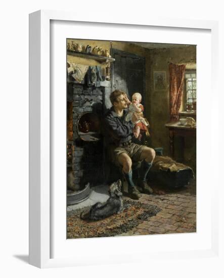 Geordie Haa'D the Bairn, 1890-Ralph Hedley-Framed Giclee Print