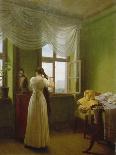 Woman Embroidering-Georg Friedrich Kersting-Giclee Print