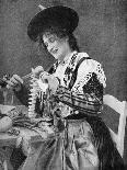 A Woman Creatively Peeling a Potato, 1922-Georg Haeckel-Framed Giclee Print