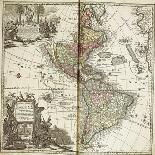 Map of the Americas, 1744-Georg Matthäus Seutter-Framed Giclee Print