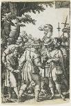 Christ Tempted by the Devil in the Desert (Engraving on Laid Paper)-Georg Pencz-Giclee Print