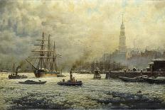The Port of Hamburg, 1893-Georg Schmitz-Framed Premier Image Canvas