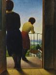 On the Balcony, 1927-Georg Schrimpf-Framed Premier Image Canvas