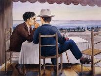 On the Terrace (Self-Portrait)-Georg Schrimpf-Premier Image Canvas